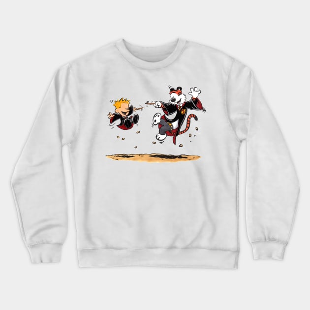 Magical Wizard Calvin and Hobbes Crewneck Sweatshirt by SketchbooksTees